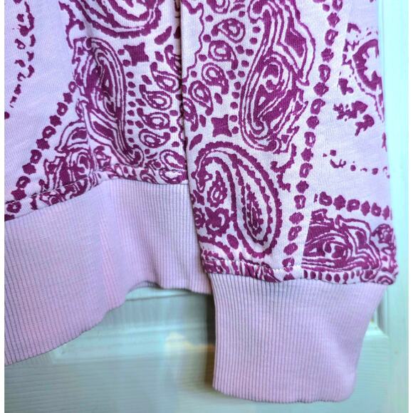 Sundance Bandana Sweatshirt Maebelle Pullover Sz Large Pink Embroidered $128 - Picture 5 of 15